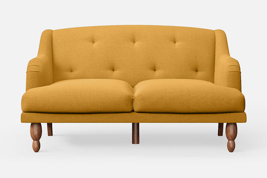 Burlington 2 Seater Sofa Yellow Linen Fabric