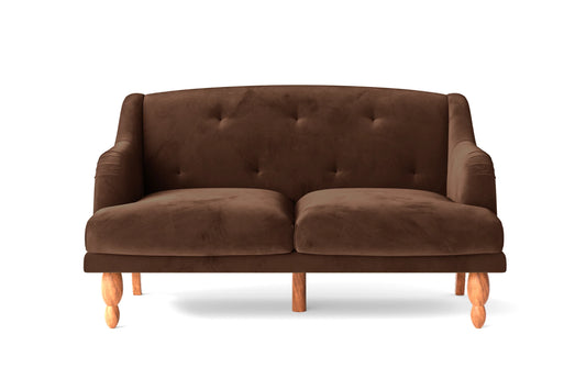 Burlington 2 Seater Sofa Coffee Brown Velvet