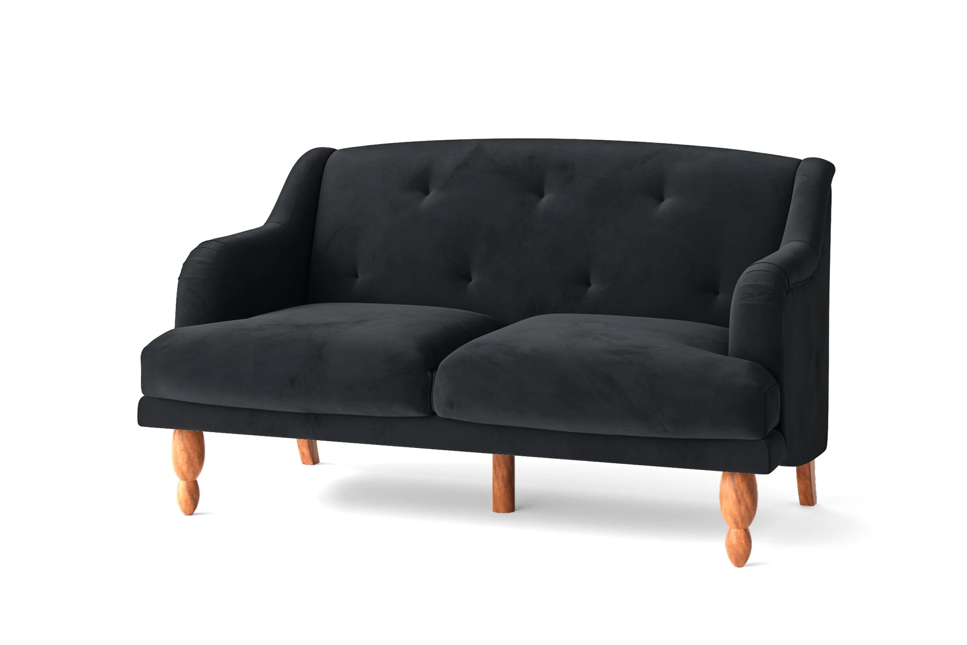 Burlington 2 Seater Sofa Dark Grey Velvet