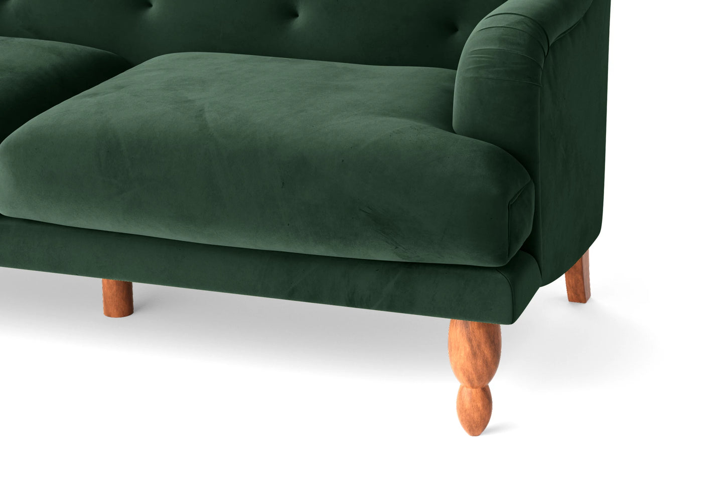 Burlington 2 Seater Sofa Green Velvet