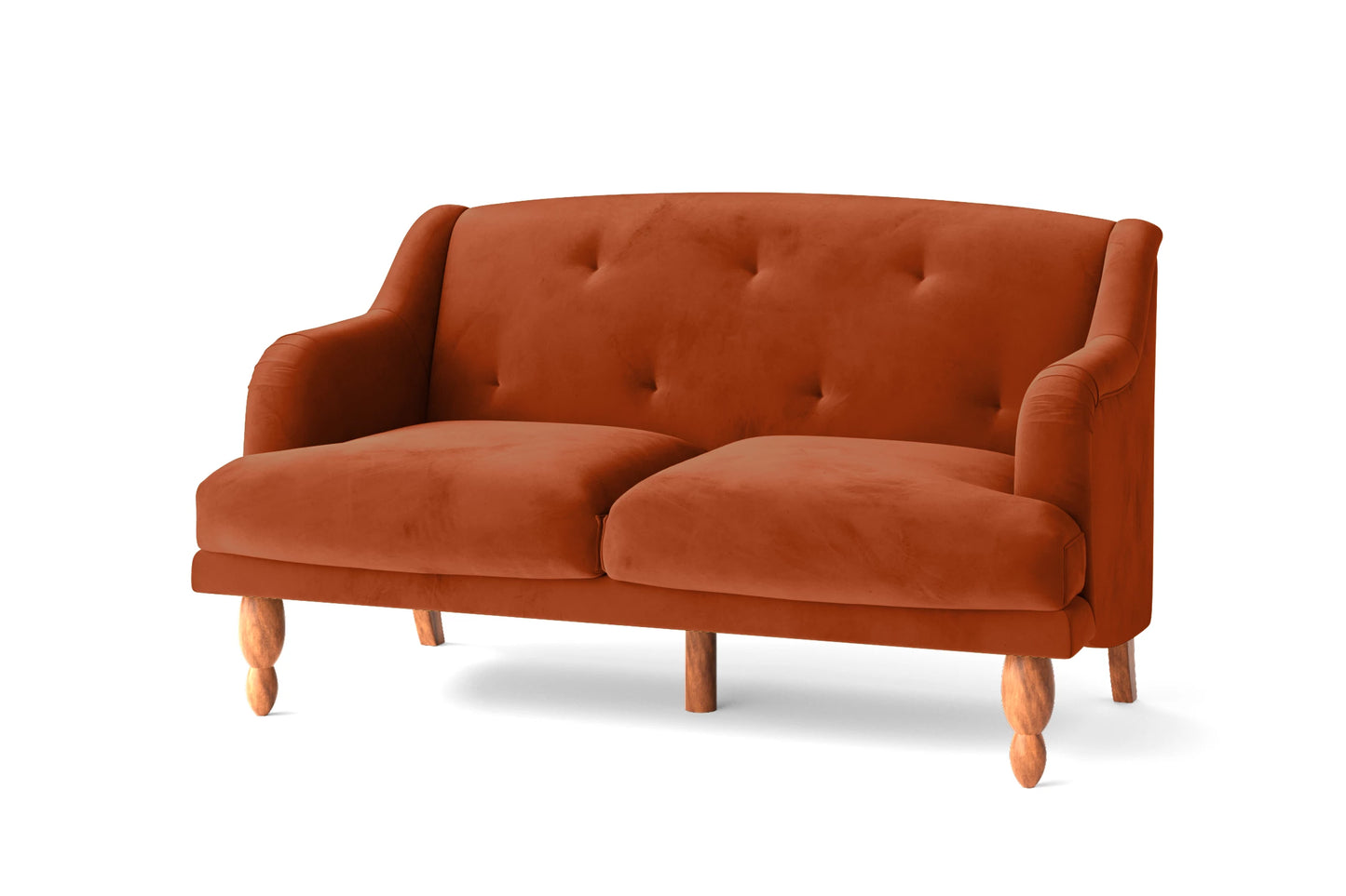 Burlington 2 Seater Sofa Orange Velvet