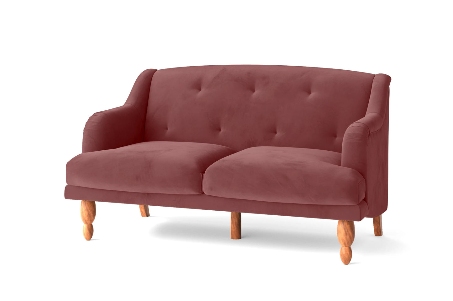 Burlington 2 Seater Sofa Pink Velvet