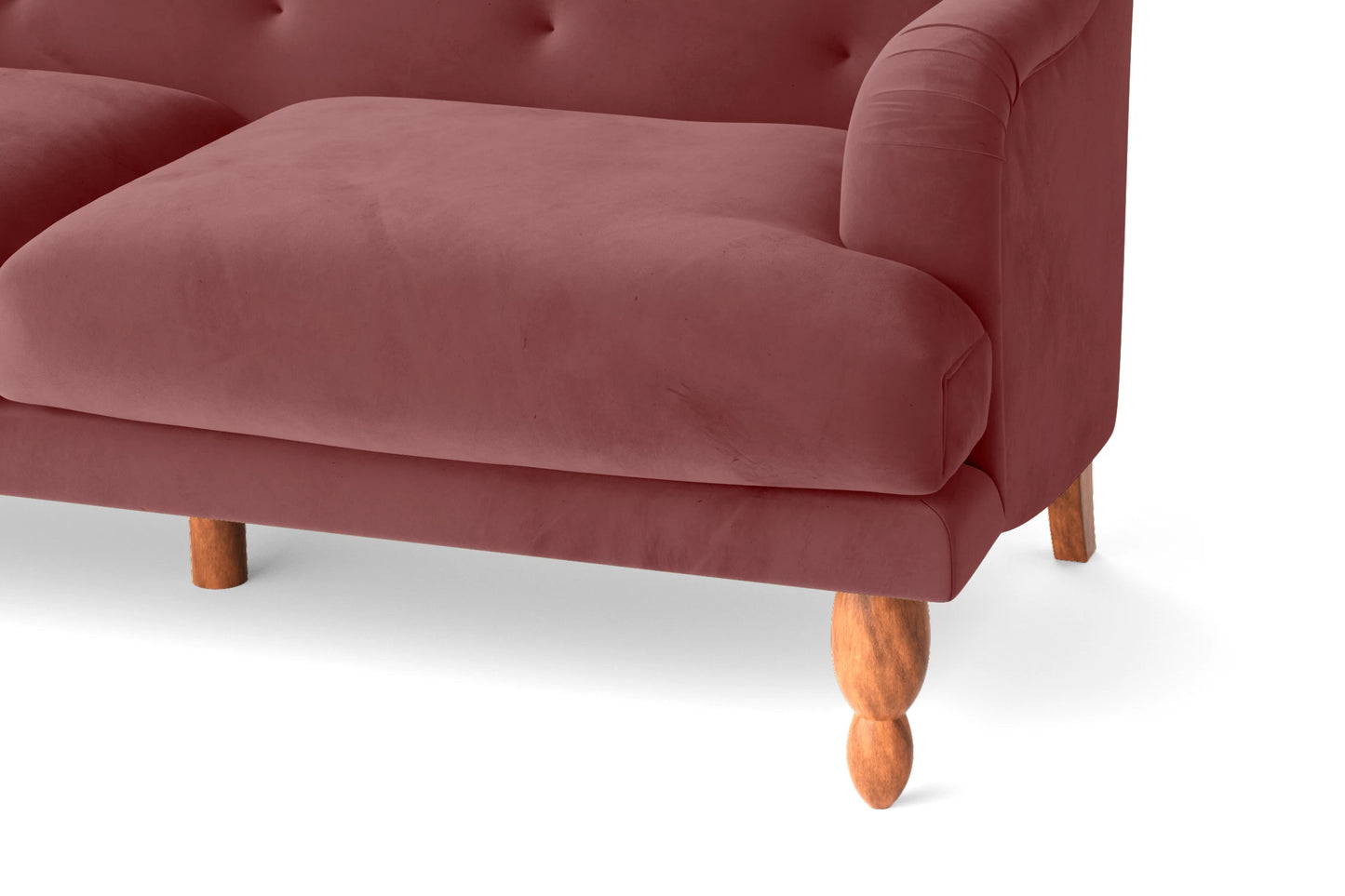 Burlington 2 Seater Sofa Pink Velvet