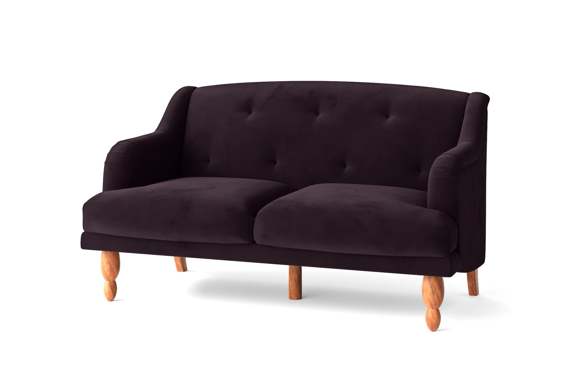 Burlington 2 Seater Sofa Purple Velvet