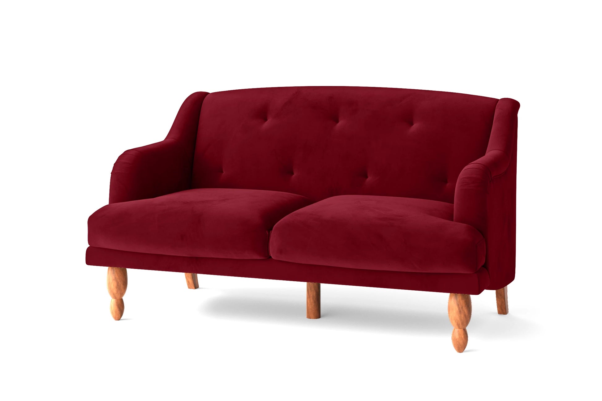 Burlington 2 Seater Sofa Red Velvet