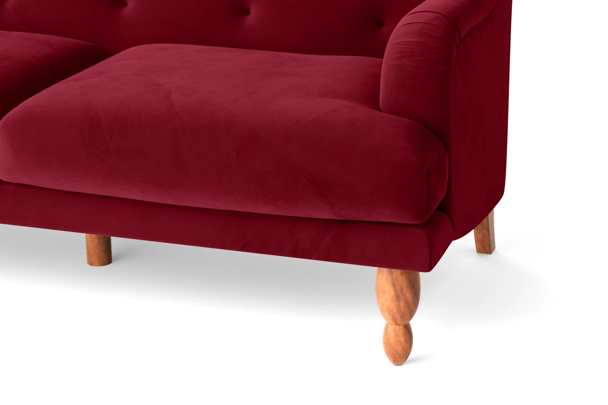 Burlington 2 Seater Sofa Red Velvet