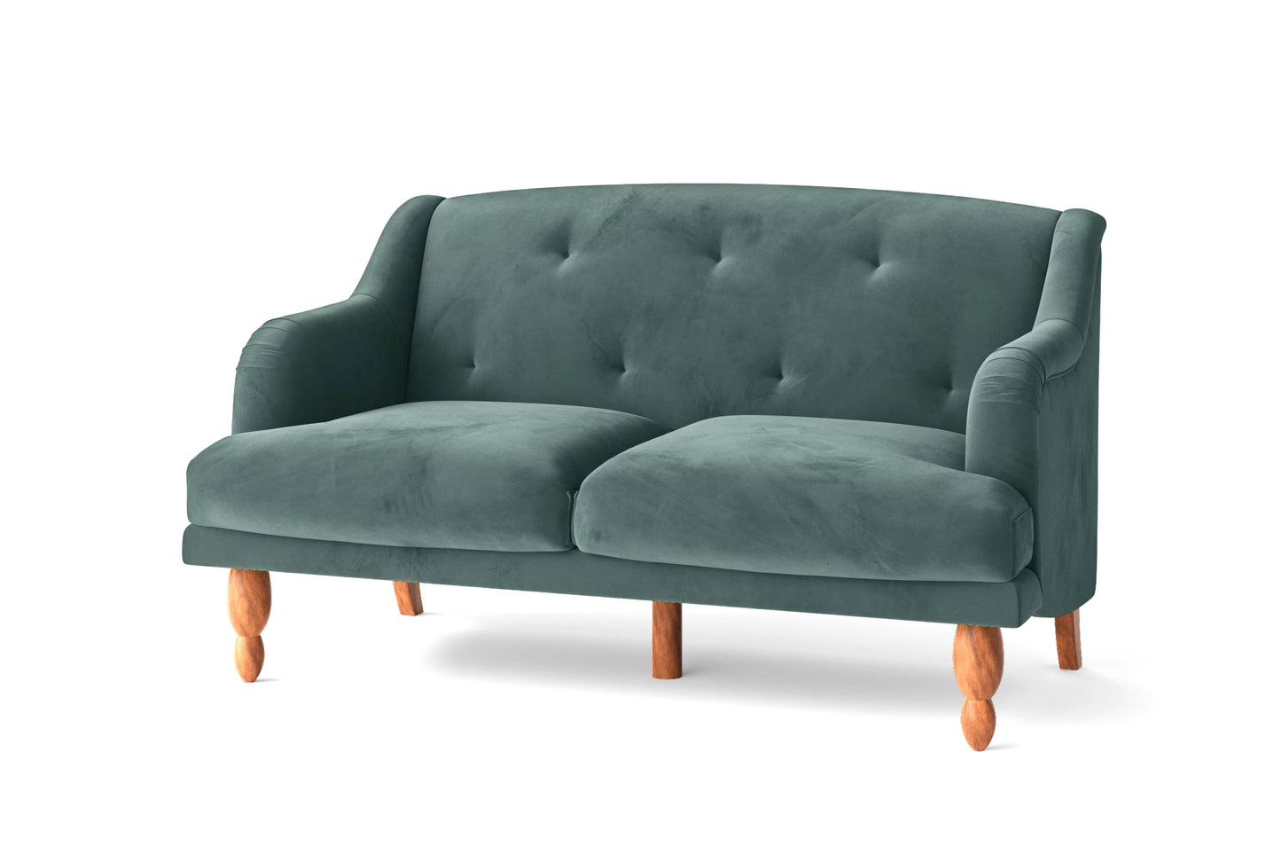 Burlington 2 Seater Sofa Teal Velvet