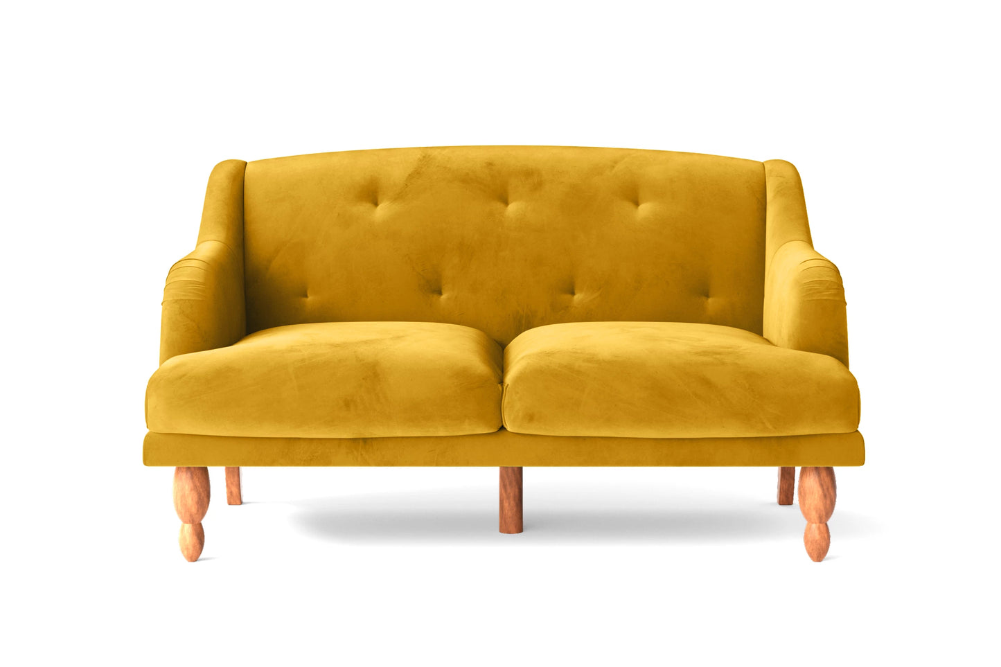 Burlington 2 Seater Sofa Yellow Velvet