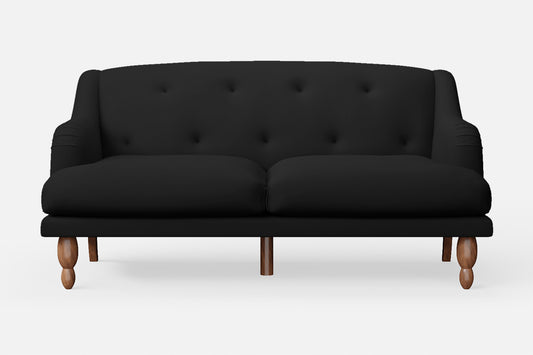 Burlington 3 Seater Sofa Black Leather