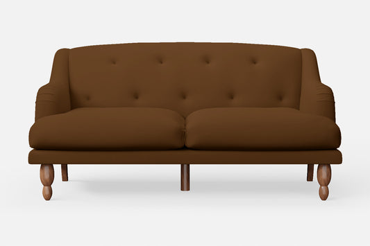 Burlington 3 Seater Sofa Walnut Brown Leather