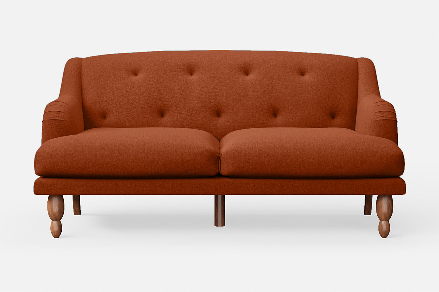 Burlington 3 Seater Sofa Orange Linen Fabric