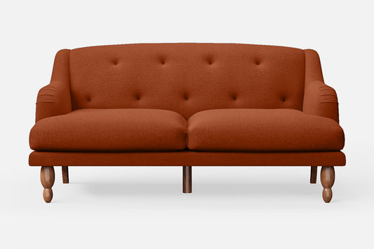 Burlington 3 Seater Sofa Orange Linen Fabric