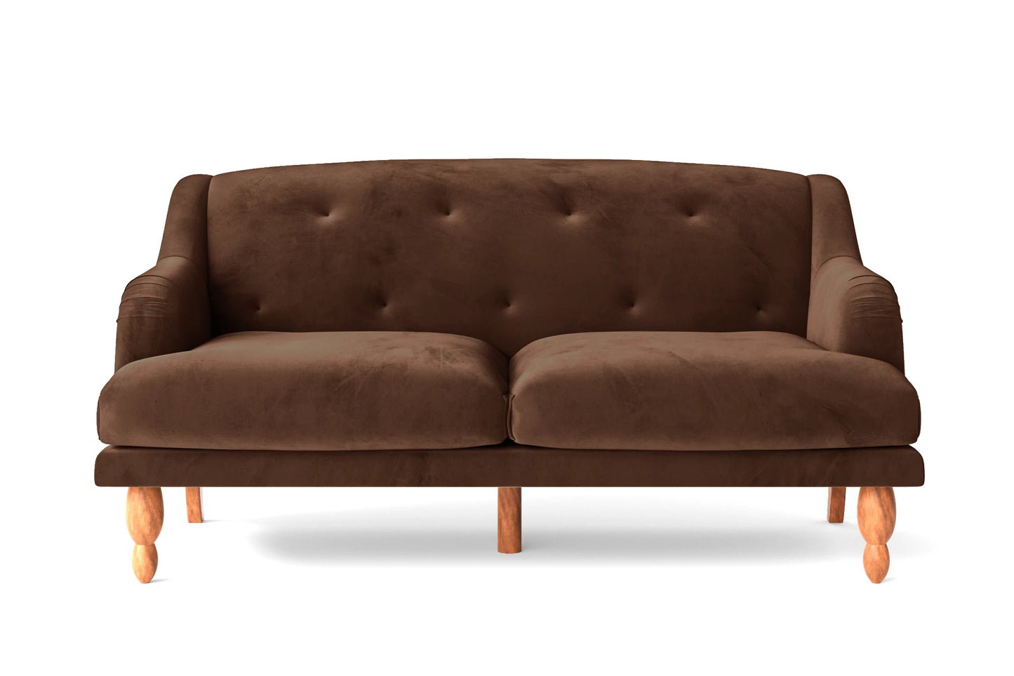 Burlington 3 Seater Sofa Coffee Brown Velvet