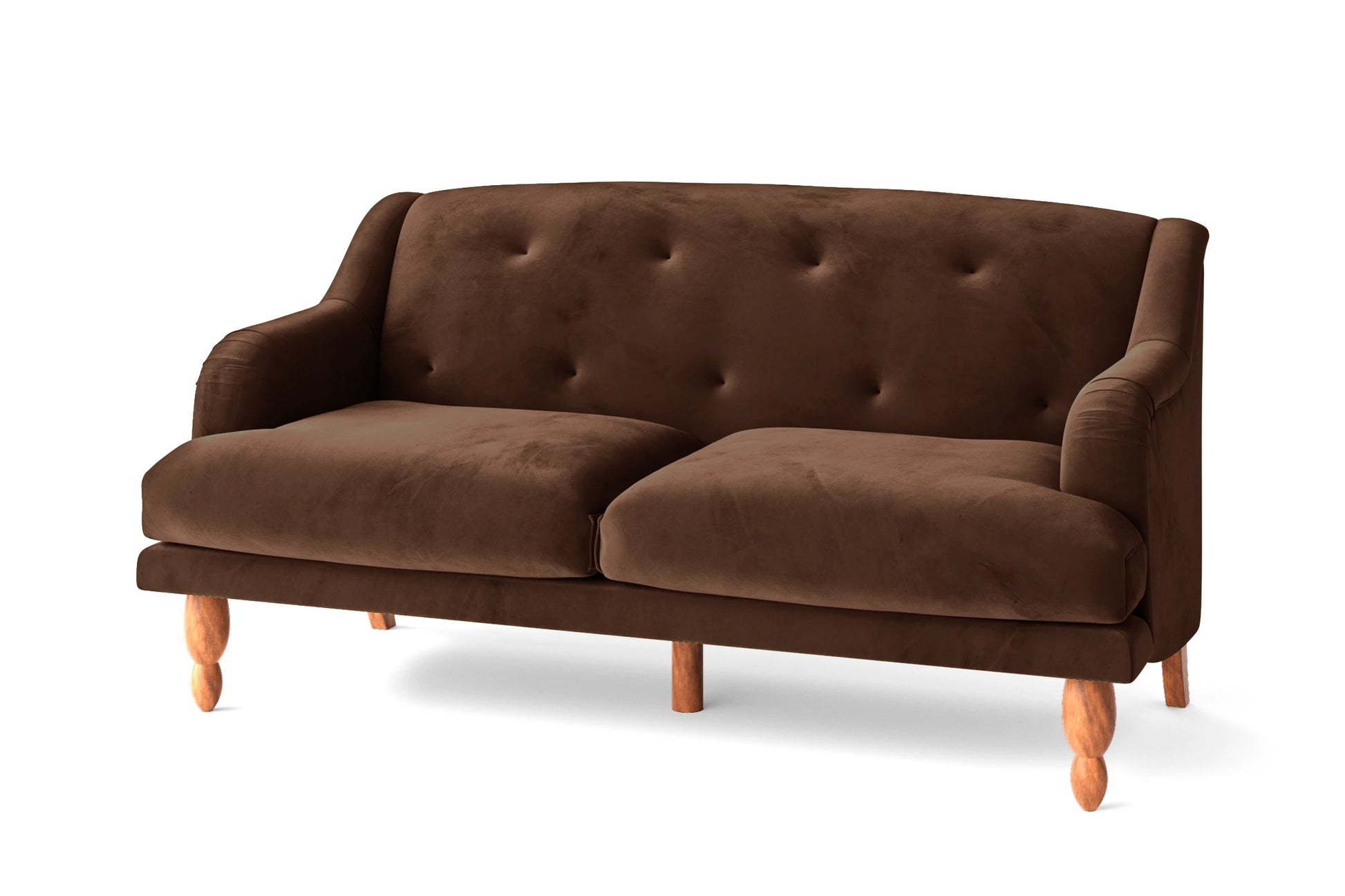 Burlington 3 Seater Sofa Coffee Brown Velvet