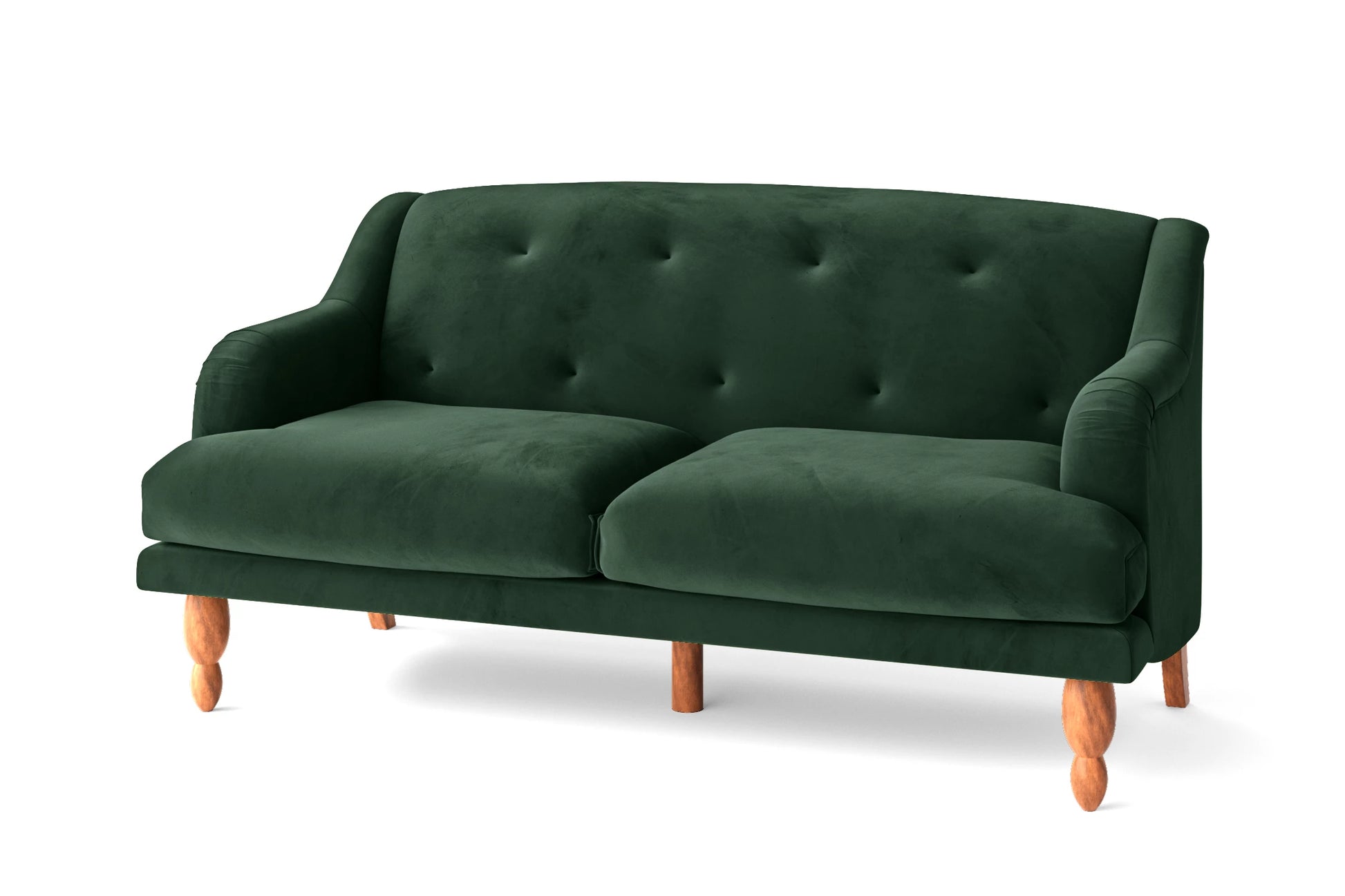 Burlington 3 Seater Sofa Green Velvet