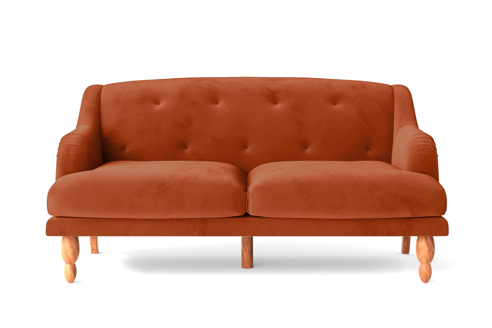 Burlington 3 Seater Sofa Orange Velvet