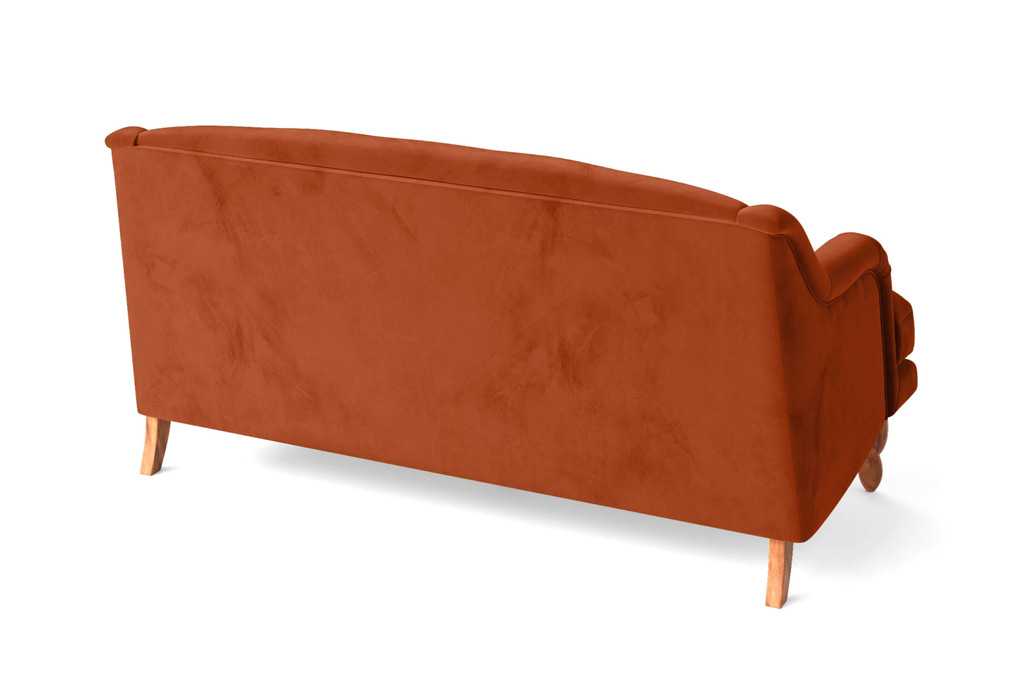 Burlington 3 Seater Sofa Orange Velvet