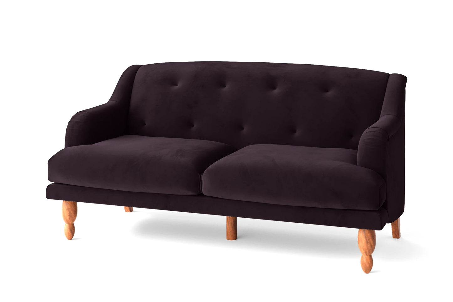 Burlington 3 Seater Sofa Purple Velvet