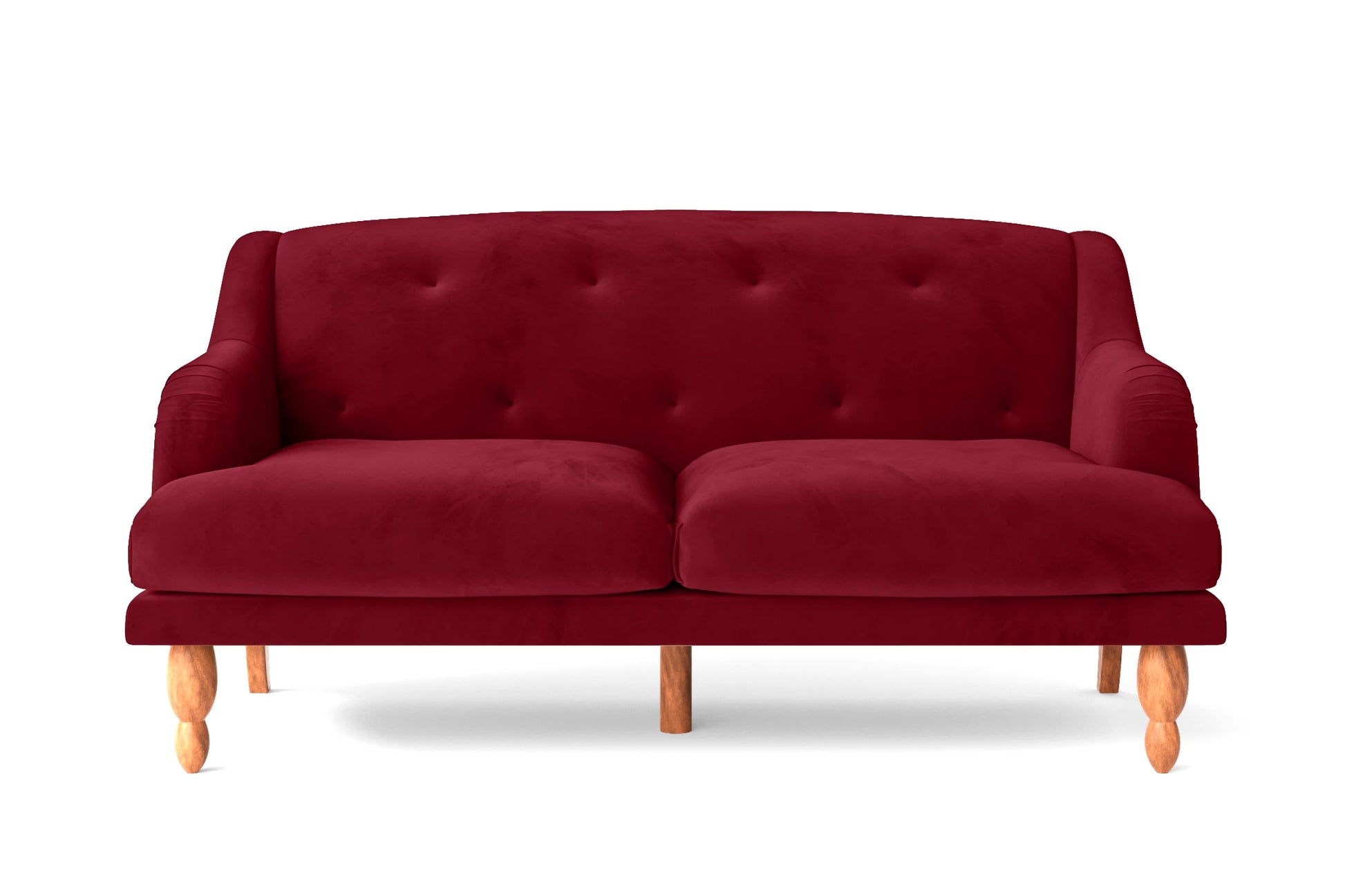 Burlington 3 Seater Sofa Red Velvet