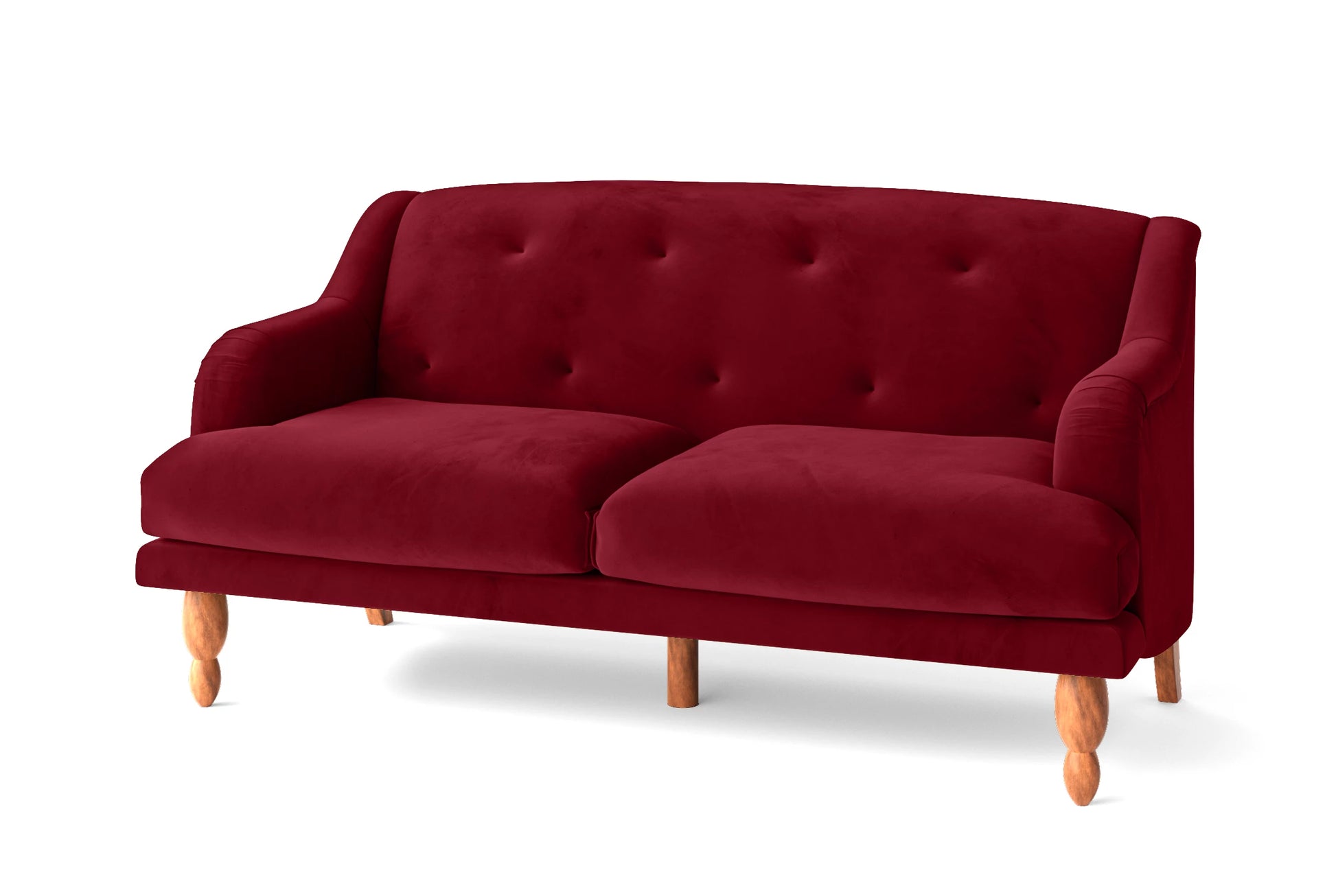 Burlington 3 Seater Sofa Red Velvet