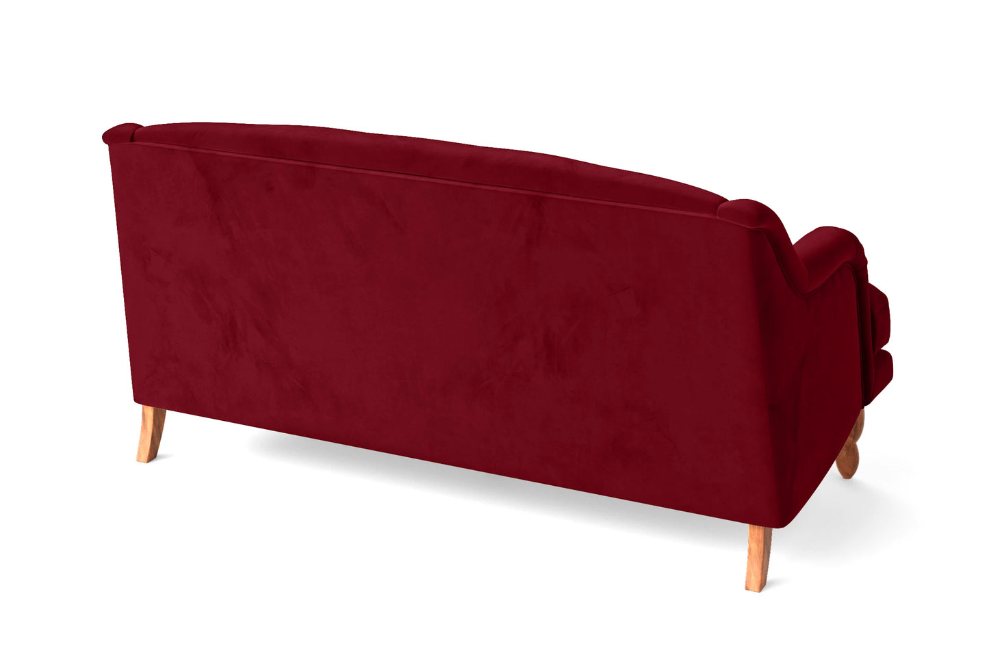 Burlington 3 Seater Sofa Red Velvet