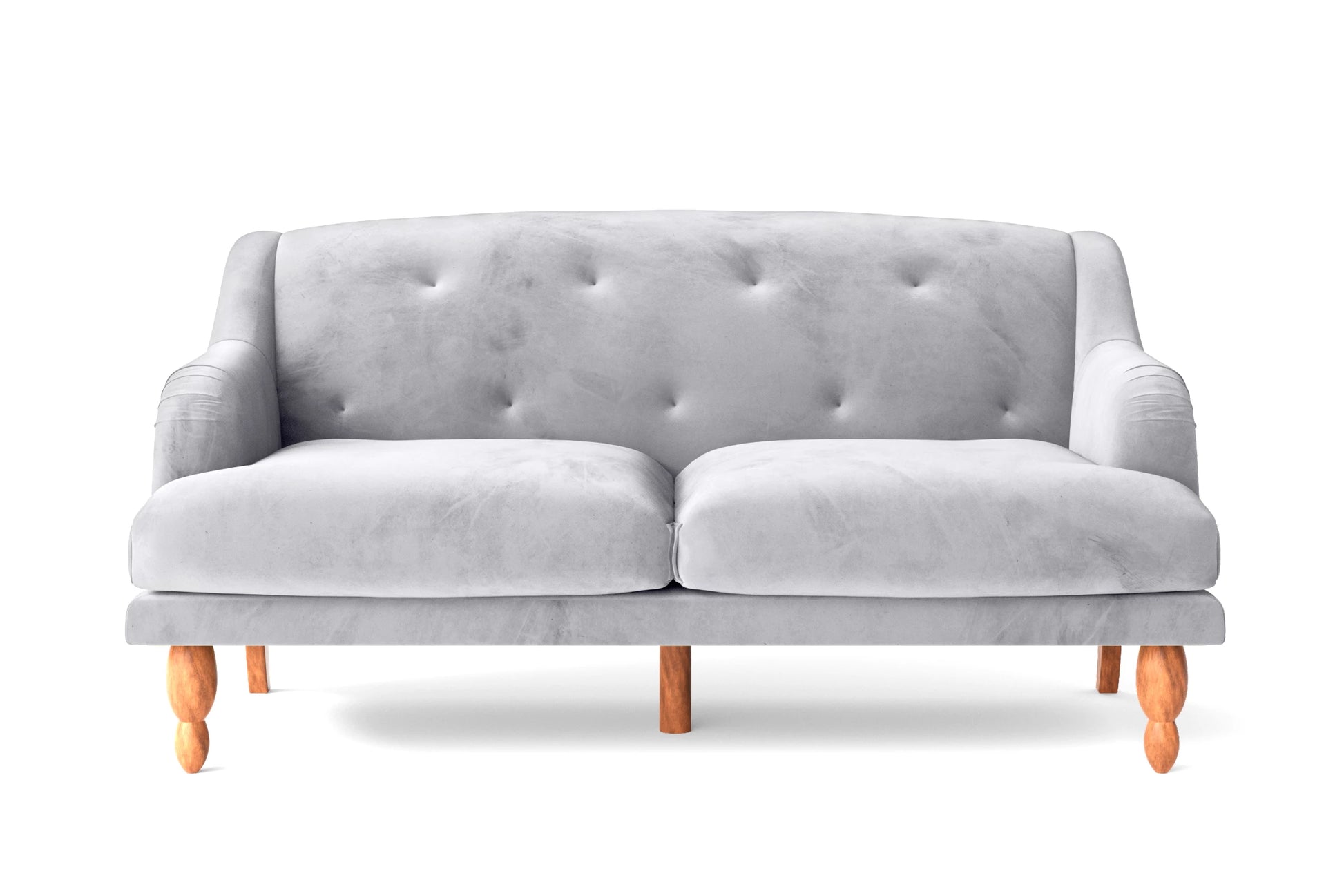 Burlington 3 Seater Sofa Silver Velvet