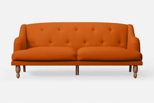 Burlington 4 Seater Sofa Orange Leather