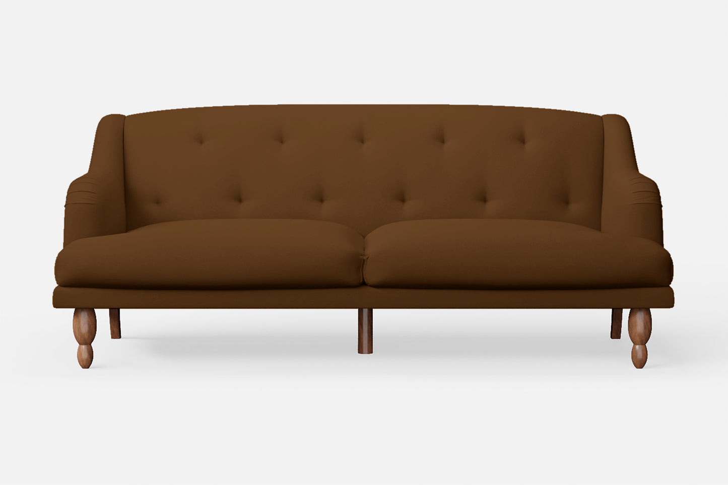 Burlington 4 Seater Sofa Walnut Brown Leather