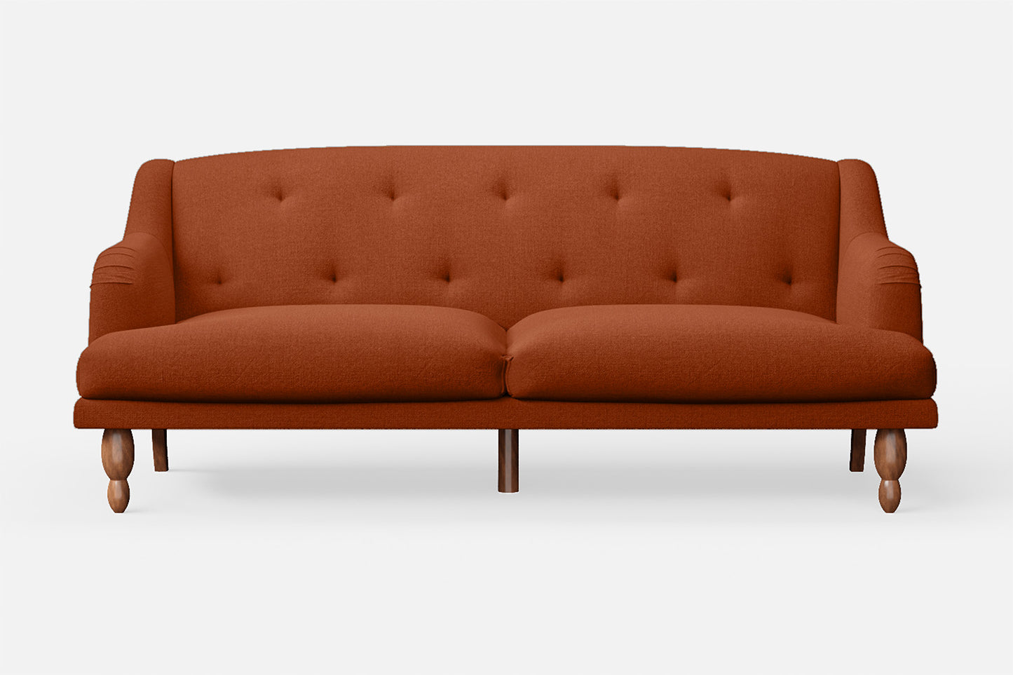 Burlington 4 Seater Sofa Orange Linen Fabric