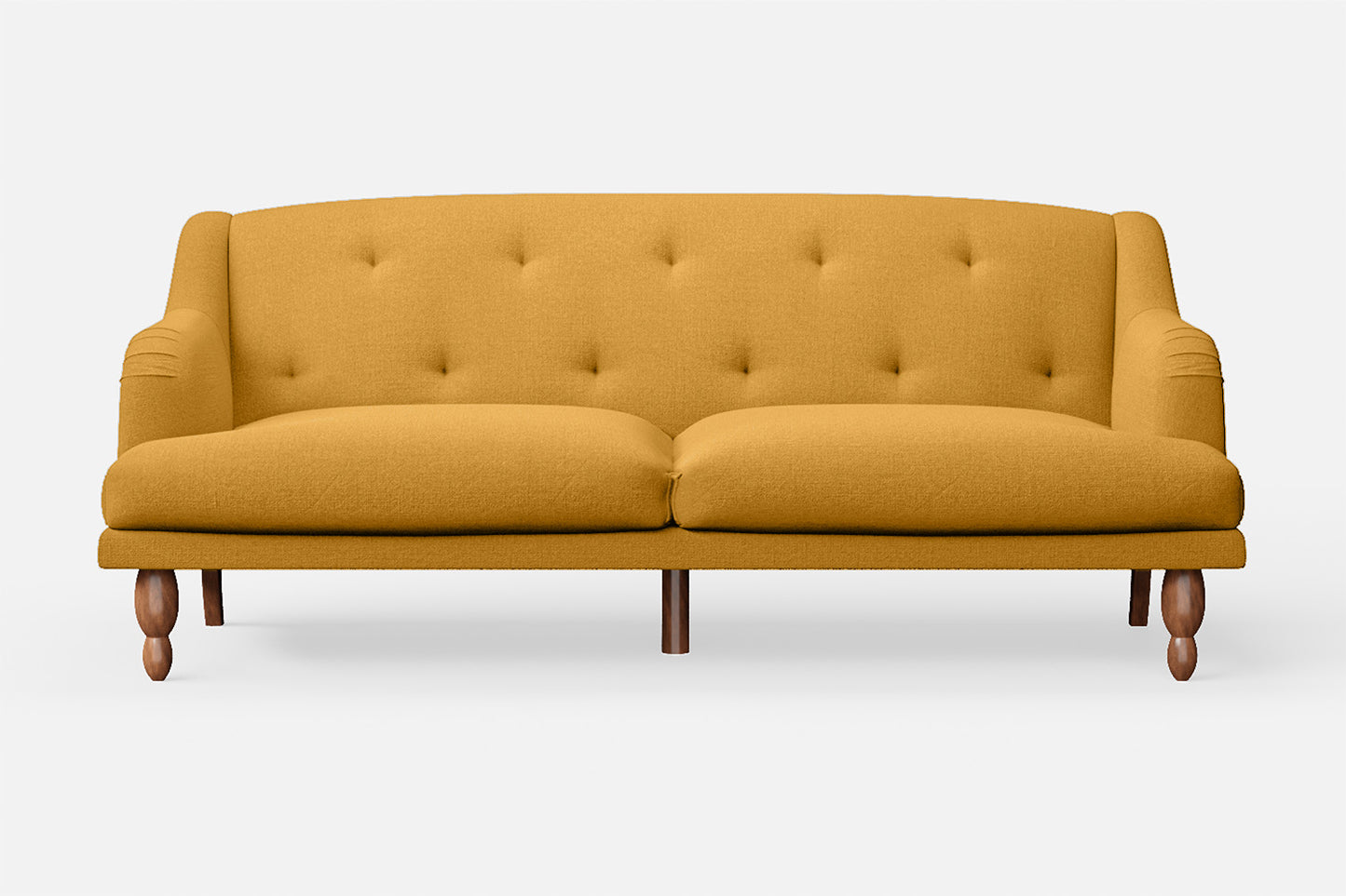 Burlington 4 Seater Sofa Yellow Linen Fabric