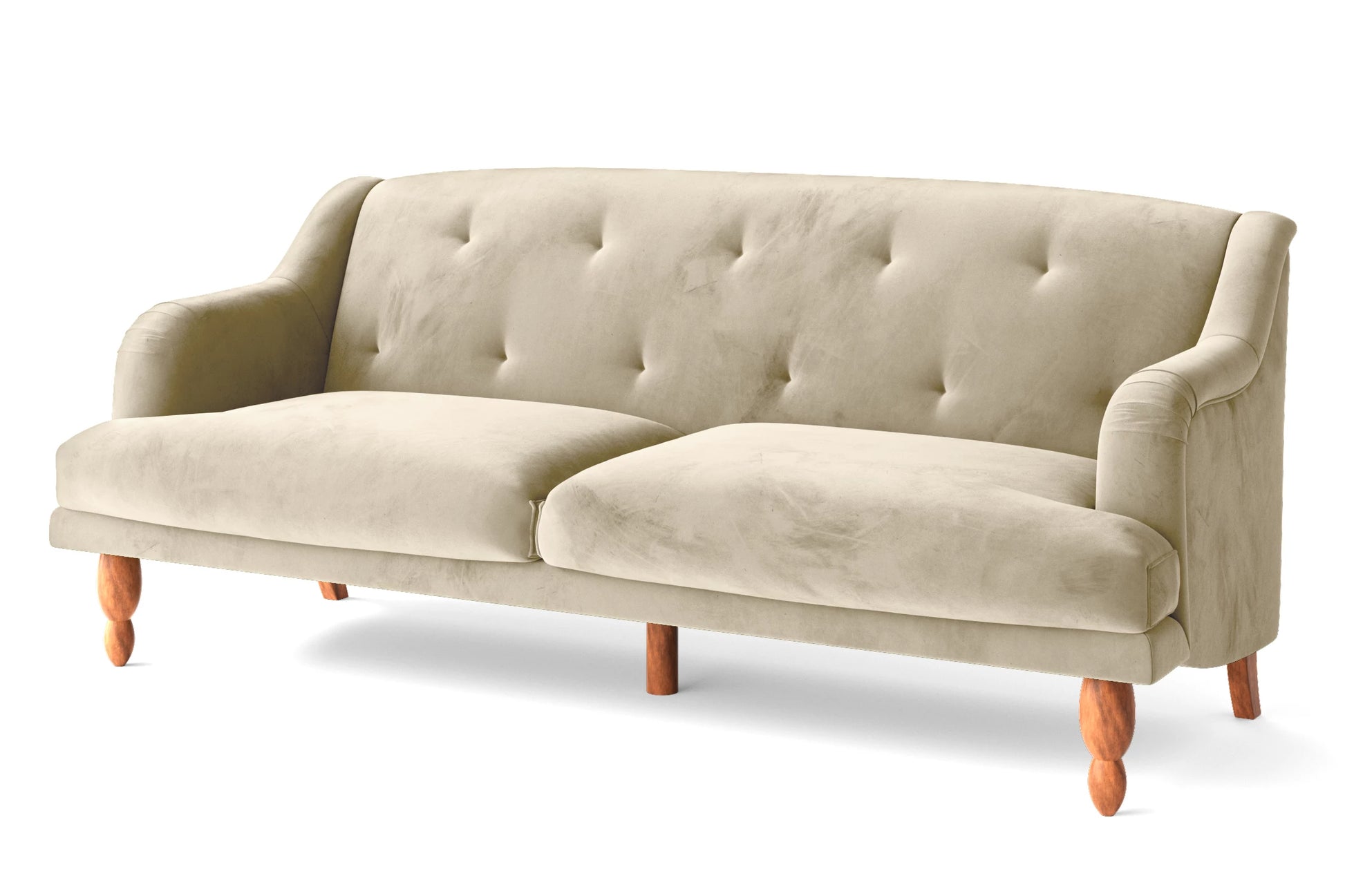 Burlington 4 Seater Sofa Cream Velvet