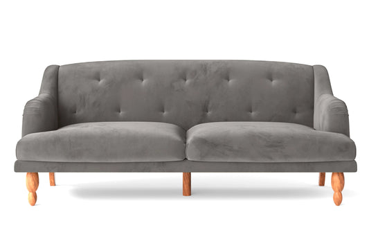 Burlington 4 Seater Sofa Grey Velvet