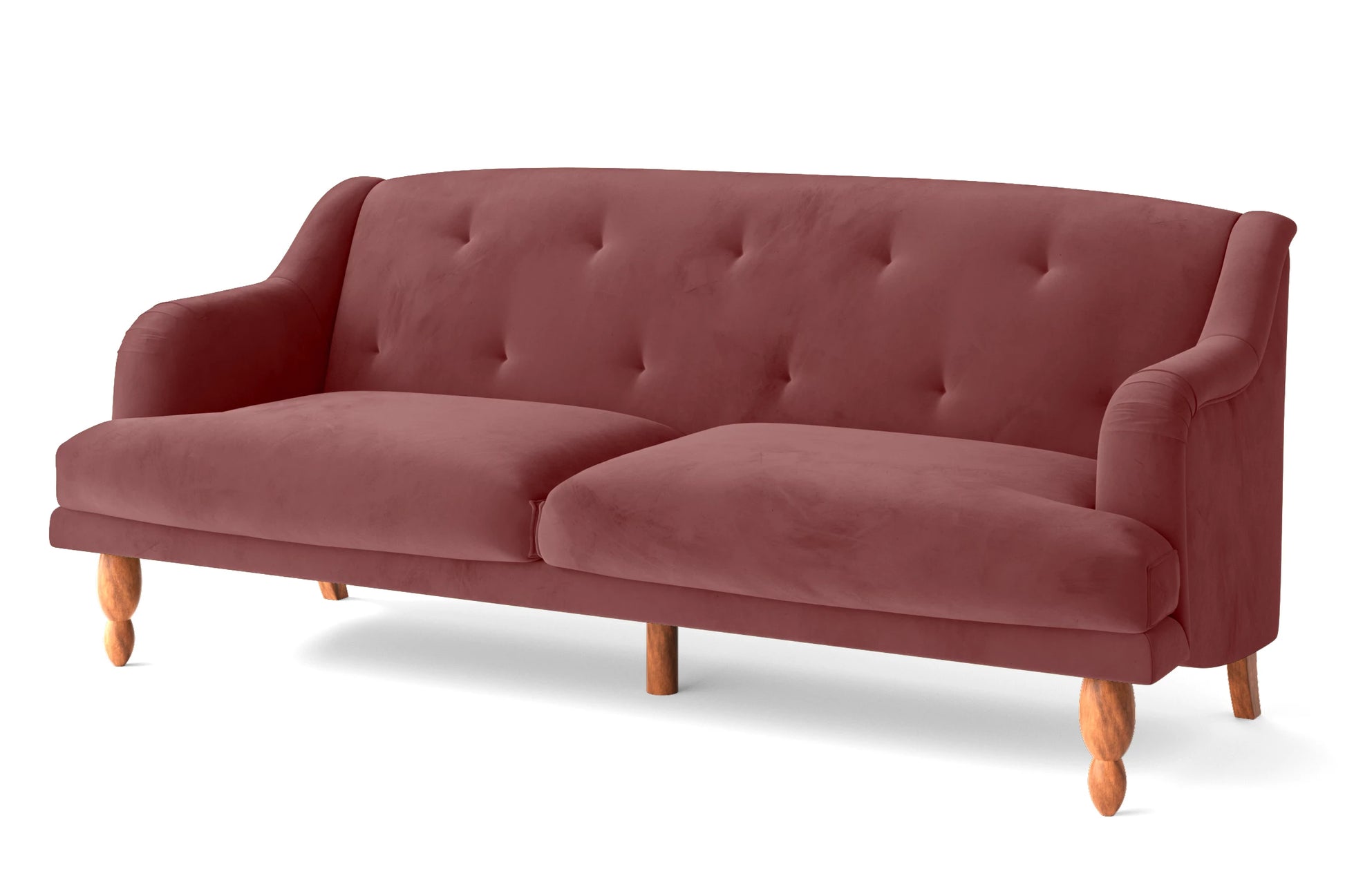 Burlington 4 Seater Sofa Pink Velvet