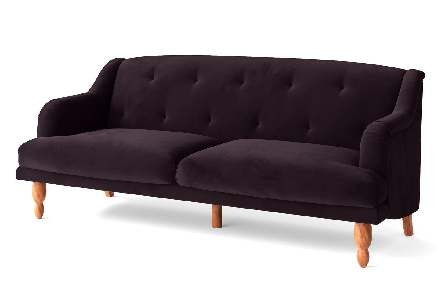 Burlington 4 Seater Sofa Purple Velvet