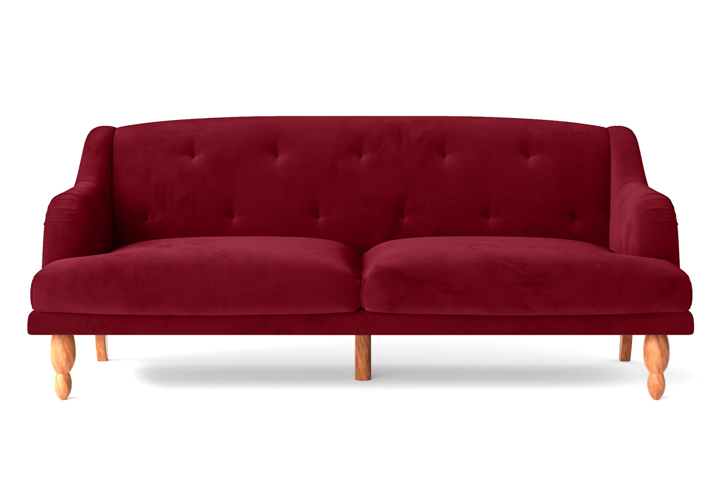 Burlington 4 Seater Sofa Red Velvet