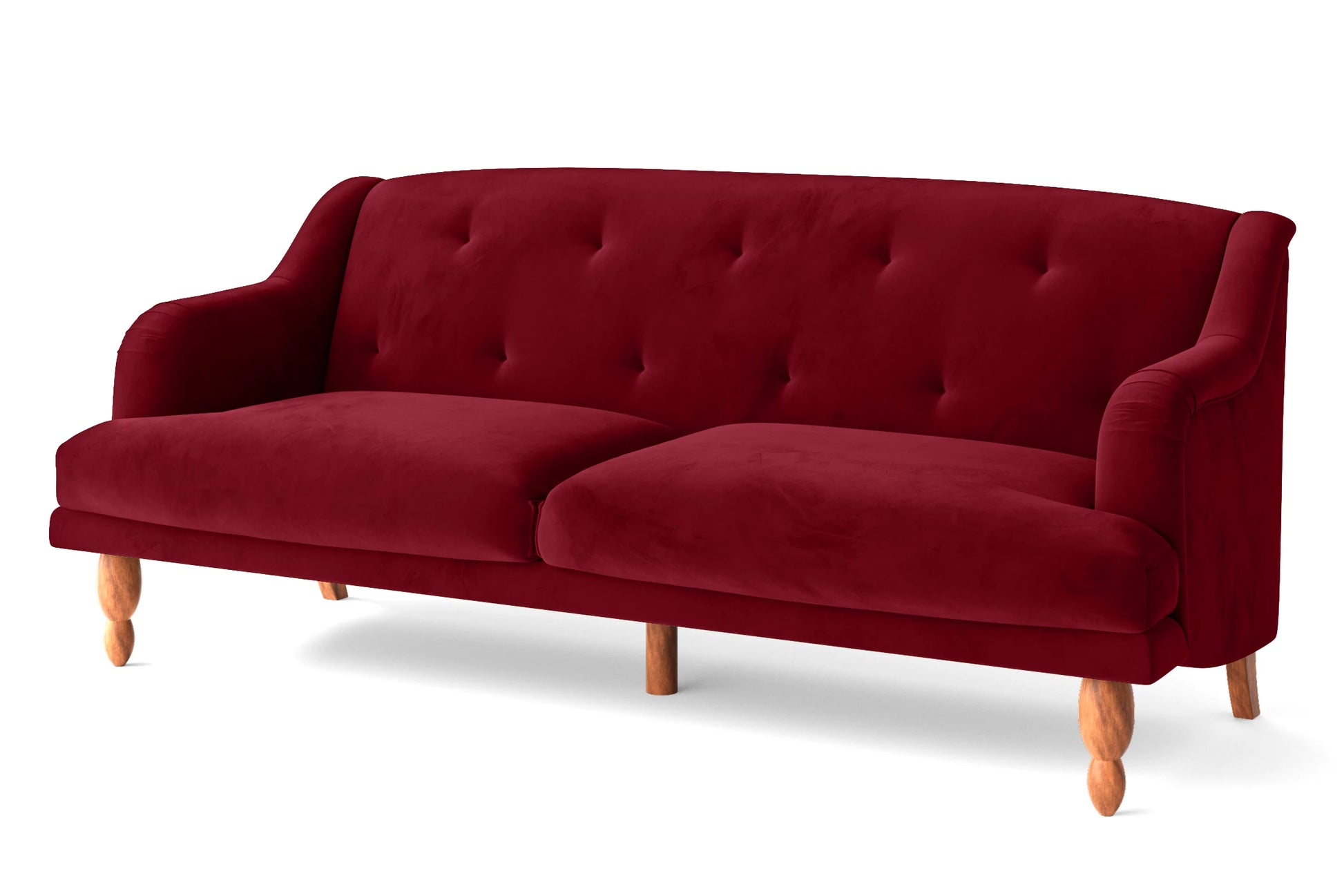 Burlington 4 Seater Sofa Red Velvet