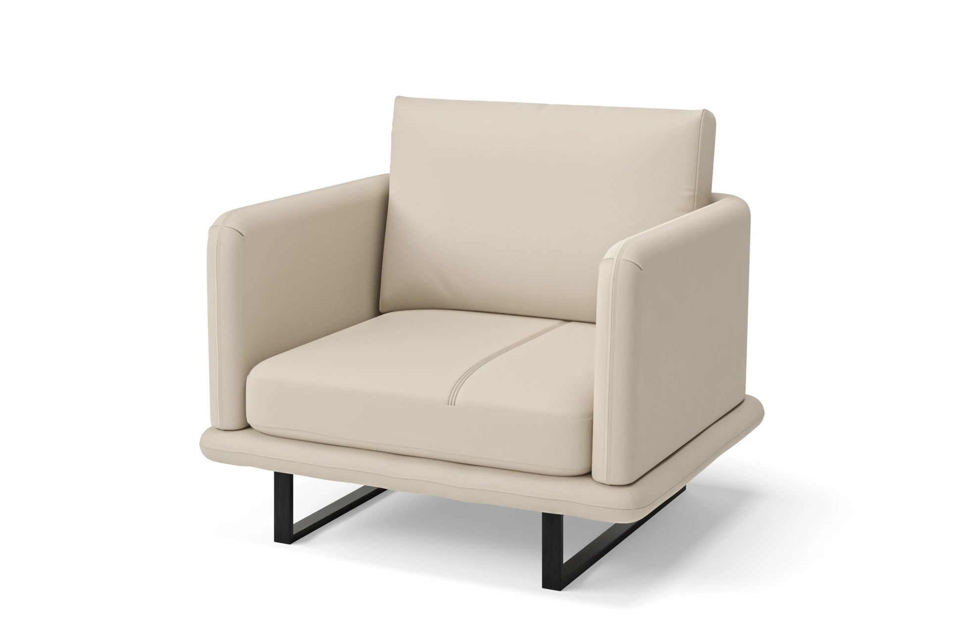 Calabria Armchair Cream Leather