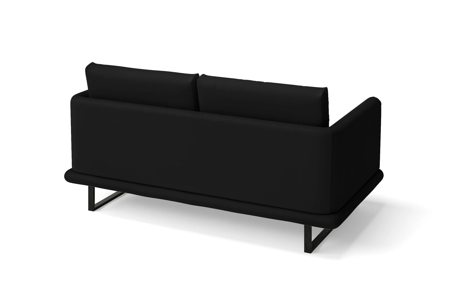 Calabria 2 Seater Sofa Black Leather