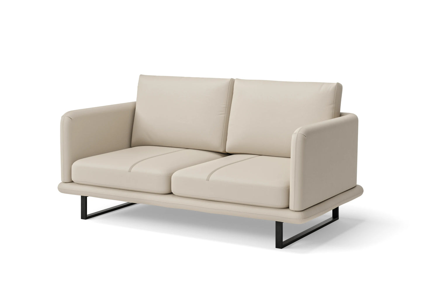 Calabria 2 Seater Sofa Cream Leather