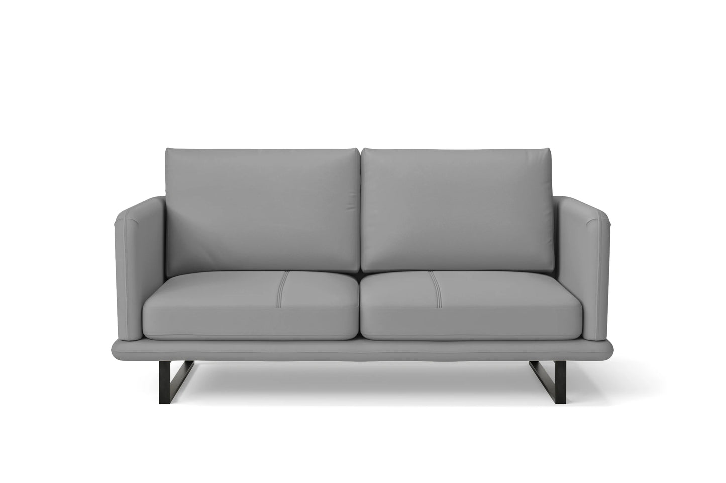 Calabria 2 Seater Sofa Grey Leather