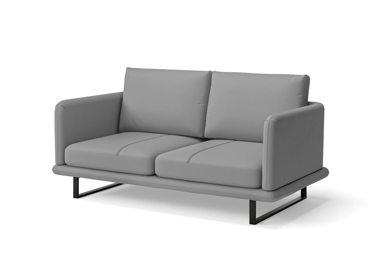 Calabria 2 Seater Sofa Grey Leather