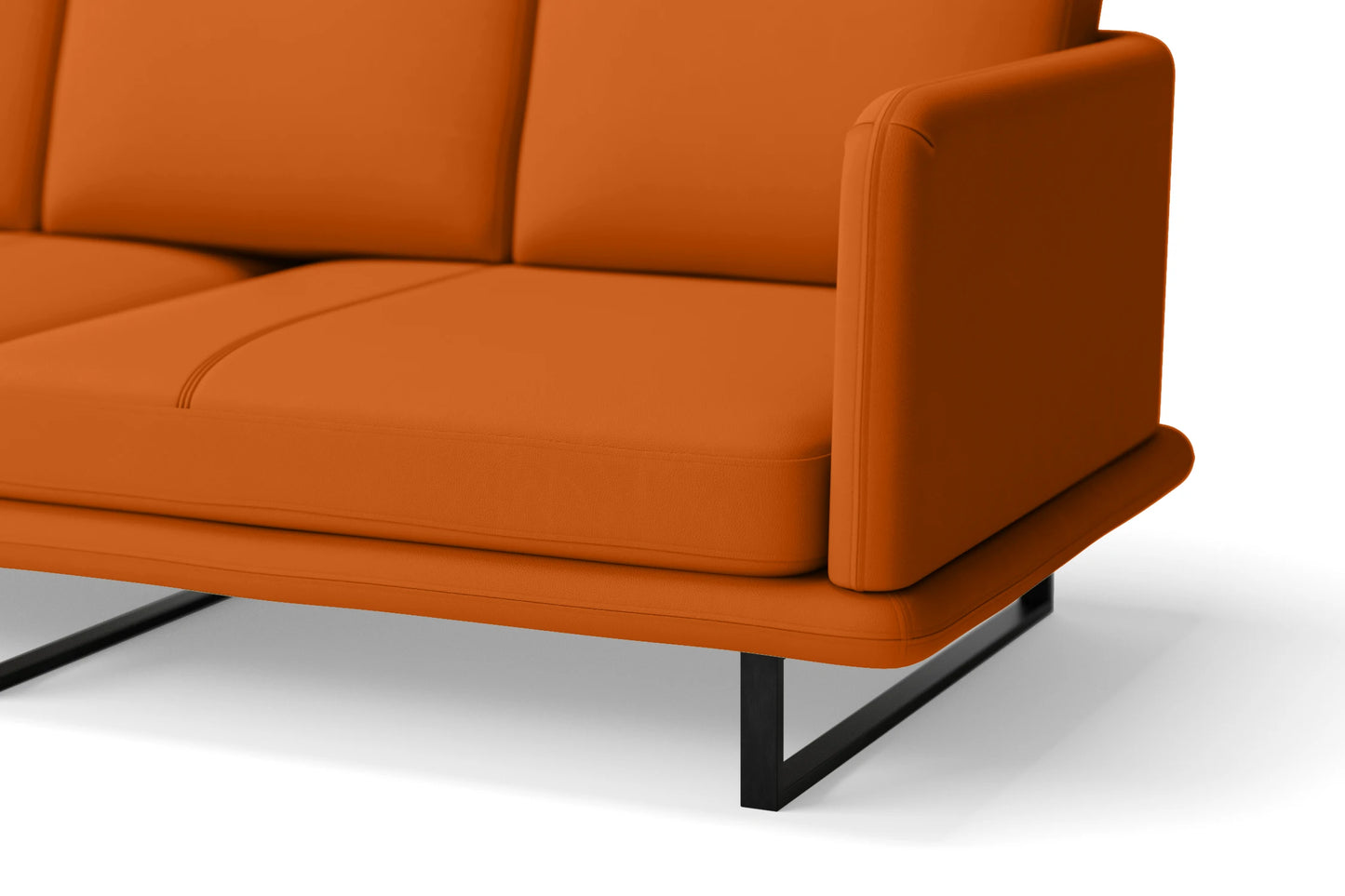 Calabria 2 Seater Sofa Orange Leather