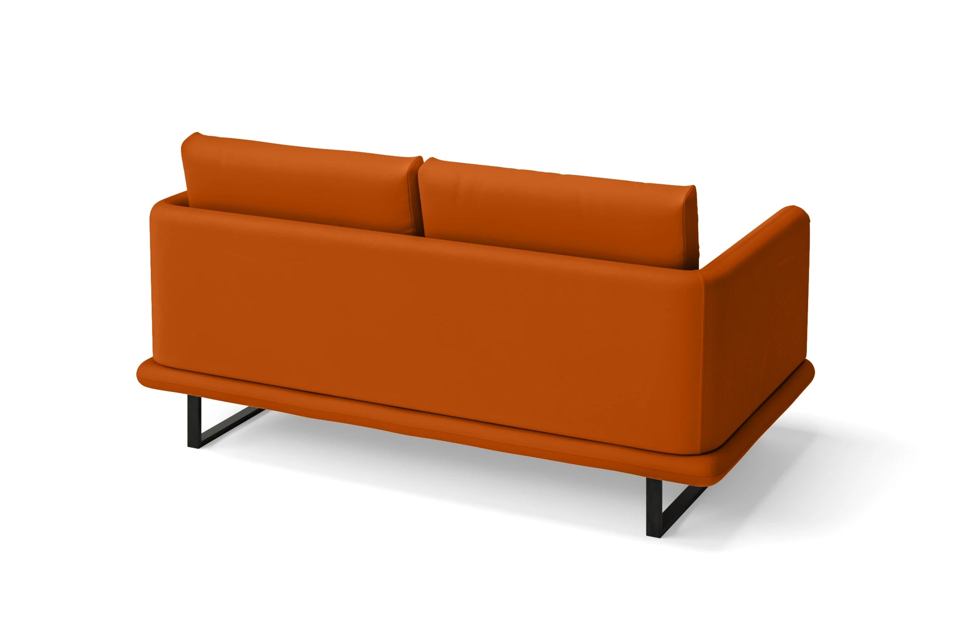 Calabria 2 Seater Sofa Orange Leather