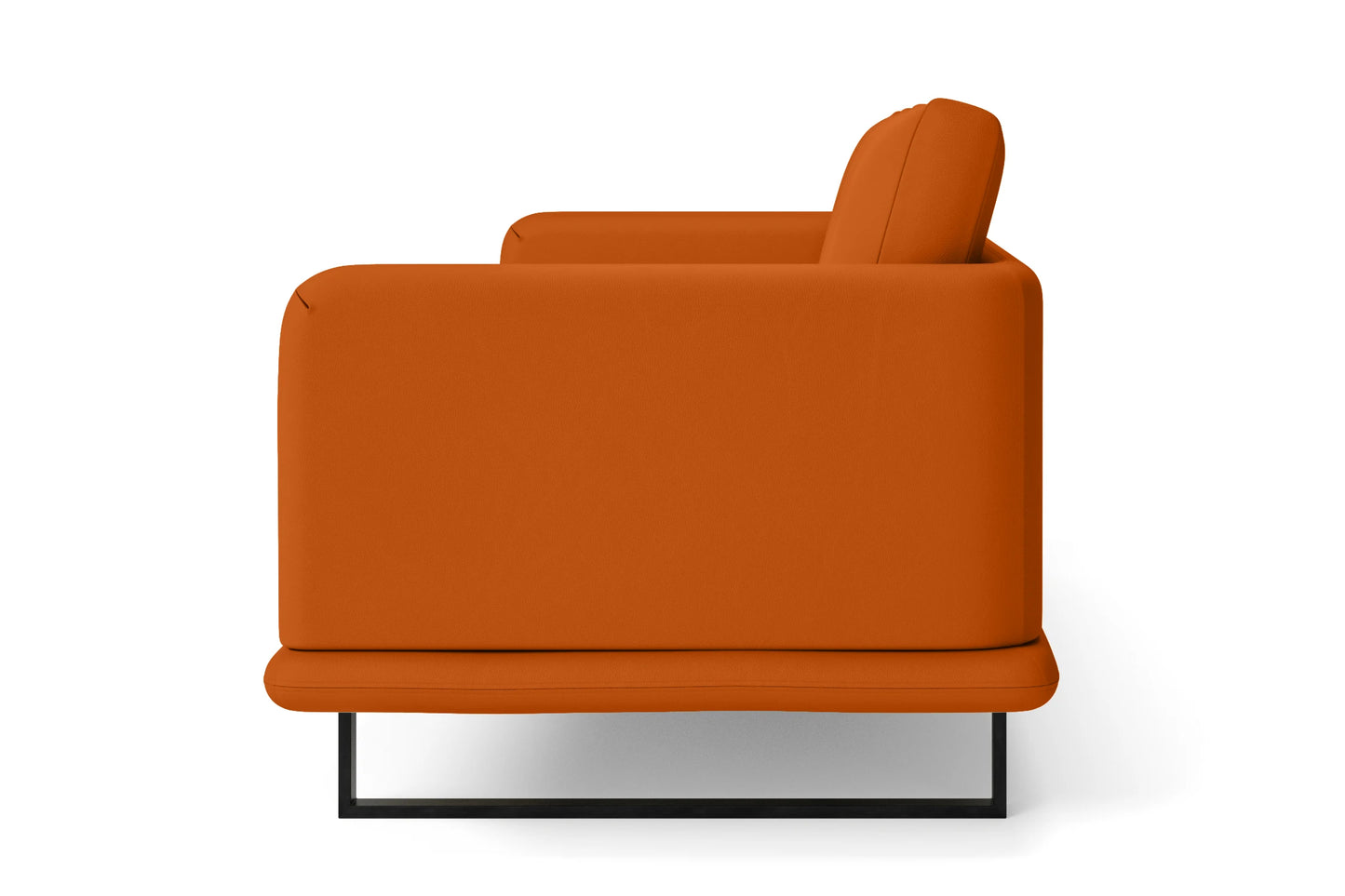 Calabria 2 Seater Sofa Orange Leather