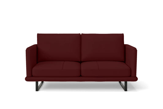 Calabria 2 Seater Sofa Red Leather