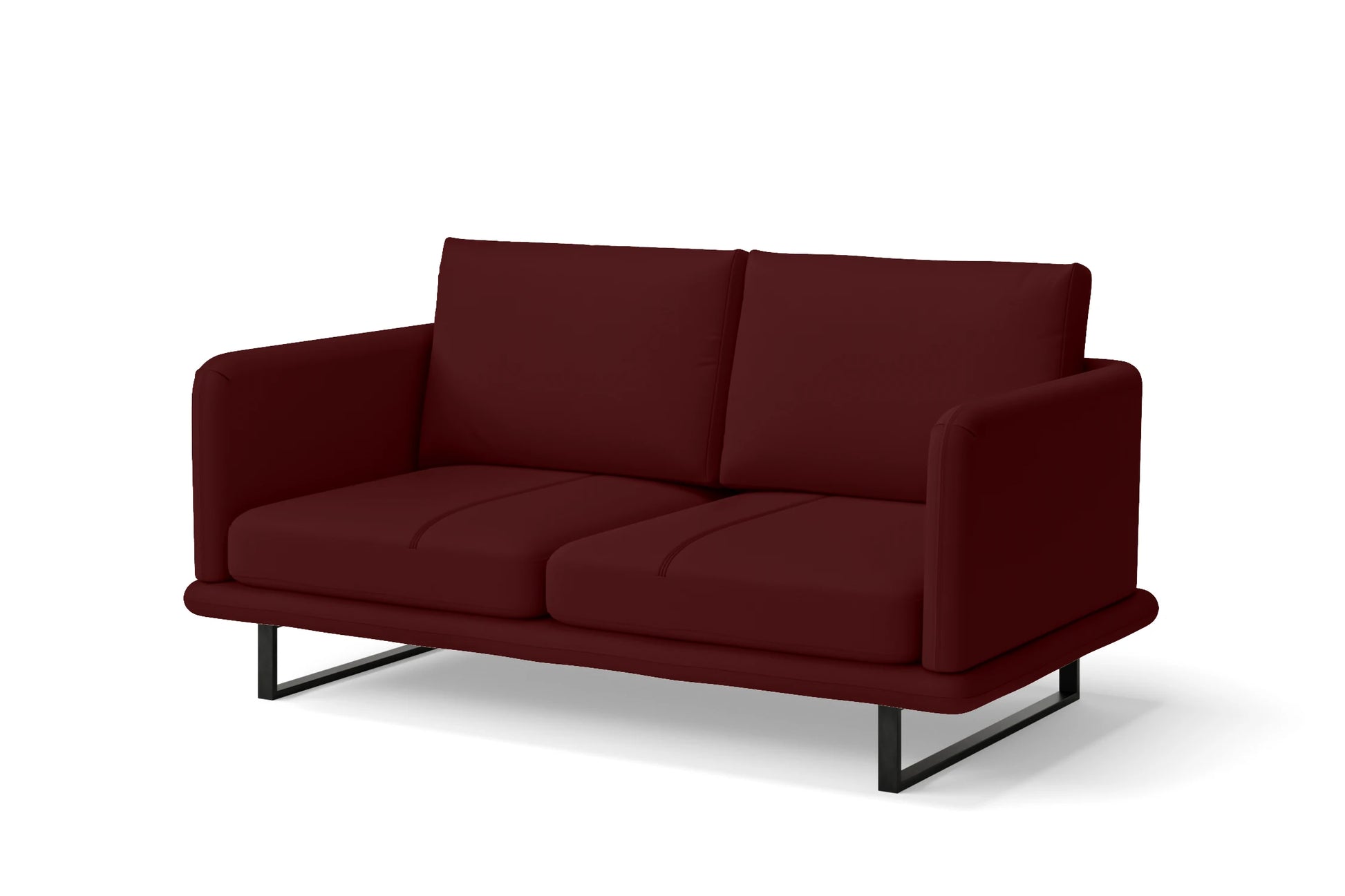 Calabria 2 Seater Sofa Red Leather