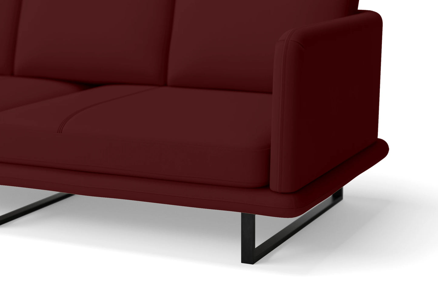 Calabria 2 Seater Sofa Red Leather