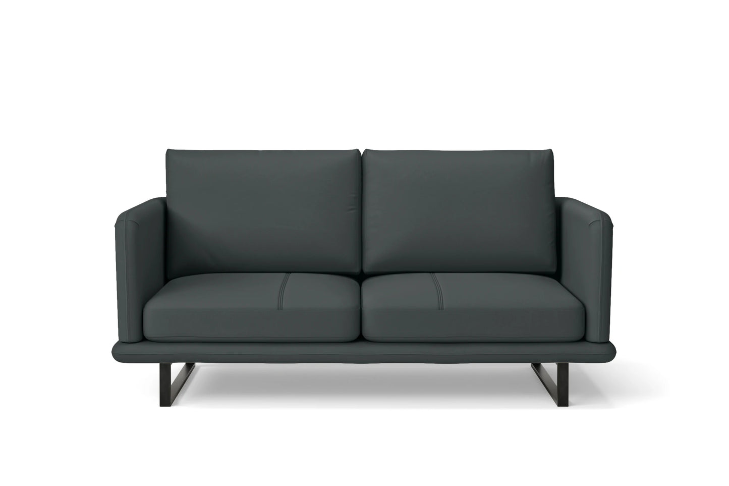 Calabria 2 Seater Sofa Slate Leather