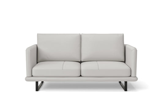 Calabria 2 Seater Sofa White Leather