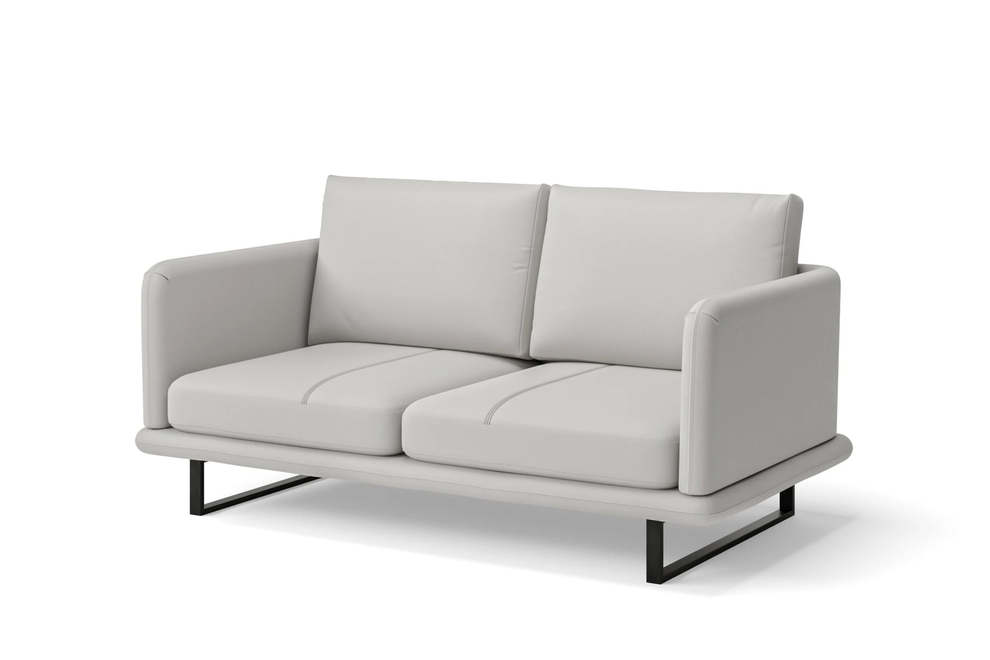 Calabria 2 Seater Sofa White Leather